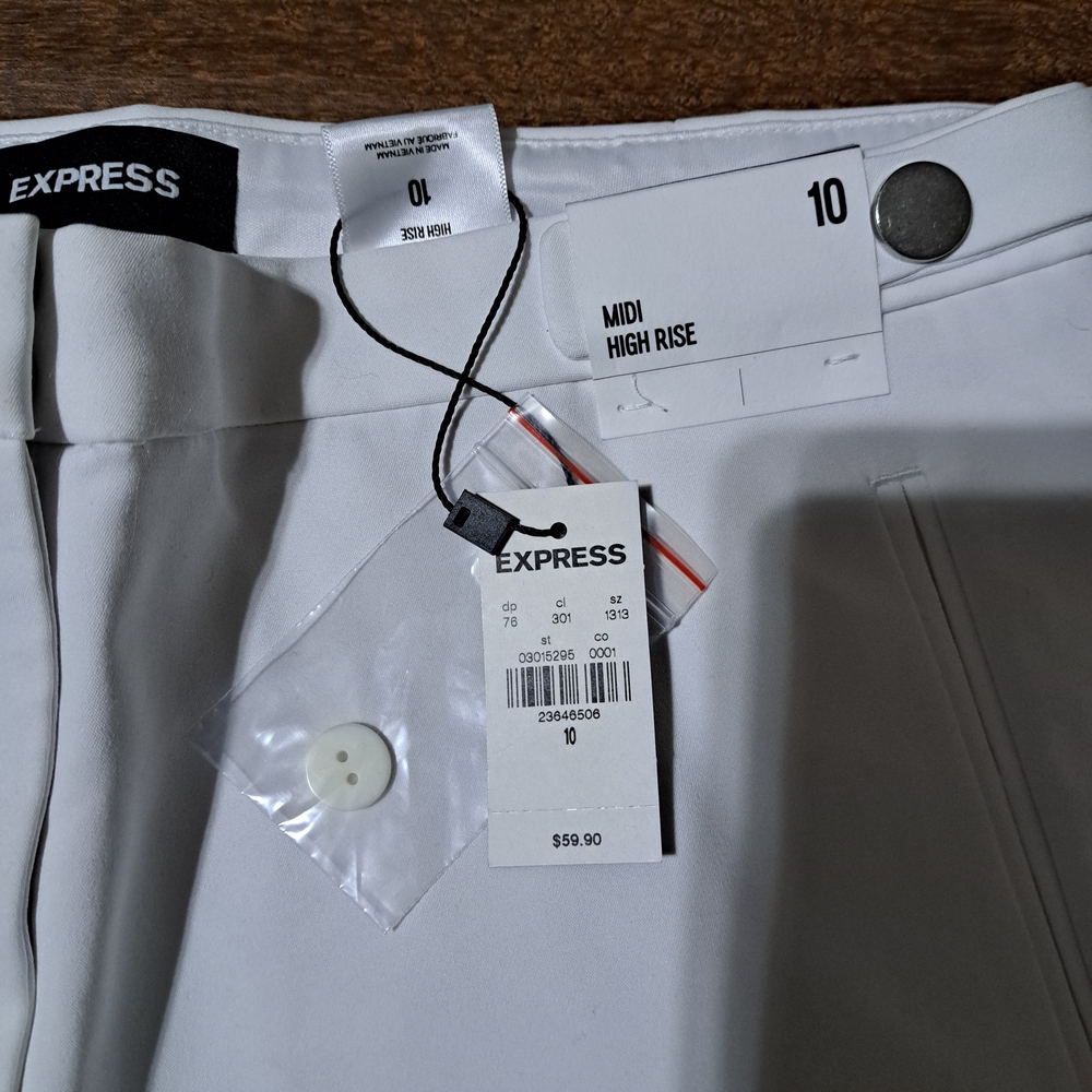 Express White Tailored Trousers